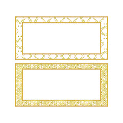 Arabesque islamic border template design vector