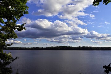 clouds over the lake