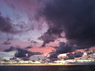 sunset over the sea