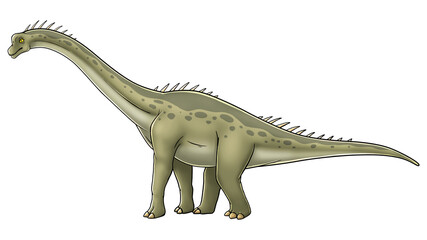 Brachiosaurus cartoon illustration © FrostieGreen