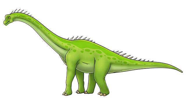 Brachiosaurus cartoon illustration