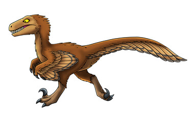 Fototapeta premium Velociraptor cartoon dinosaur