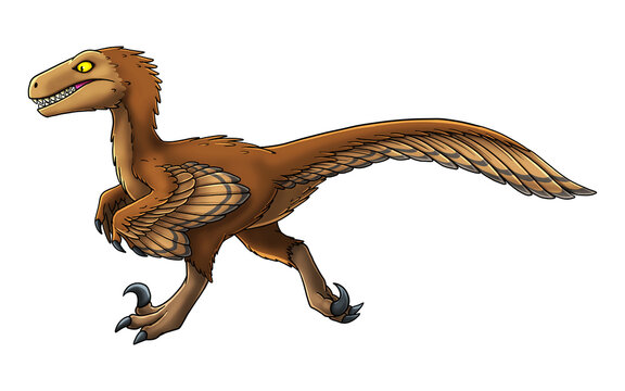 Velociraptor cartoon dinosaur