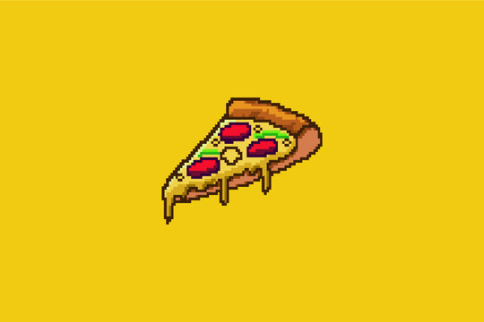 Pixel art of pizza