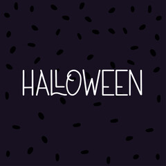Halloween banner lettering Halloween concept. Vector illustration in flat style