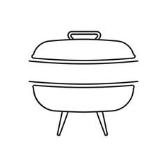Barbecue or BBQ with copy space for text in vector Icon
