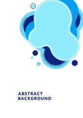 Abstract dynamic composition of overlapping rounded shapes and dots. Modern style geometric background, minimalistic design element. Vector