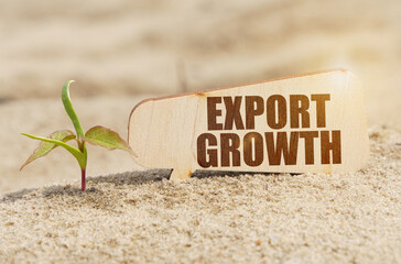 Near the sprout there is a plate with the inscription - export growth