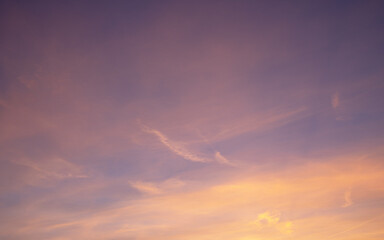 Sky with red-colored clouds