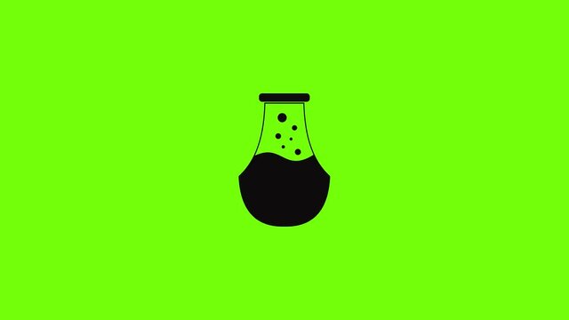 Chemistry potion flask icon animation