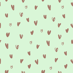 sketching hearts pattern