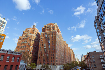 The urban environment at Skyline in Chelsea, seen from the High Line, New York, United States of...
