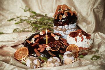 easter cake with chocolate