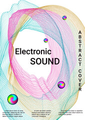 Sound flyer to create trendy abstract cover.