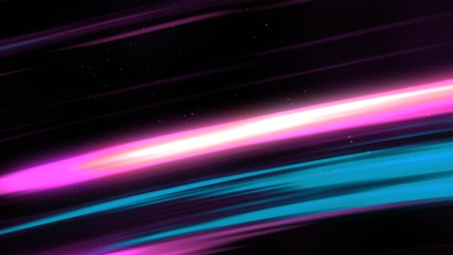 Animated Northern Lights. Motion. Multi-colored lines shimmer with different colors like northern lights. Colorful lines move and shine on black background with sequins