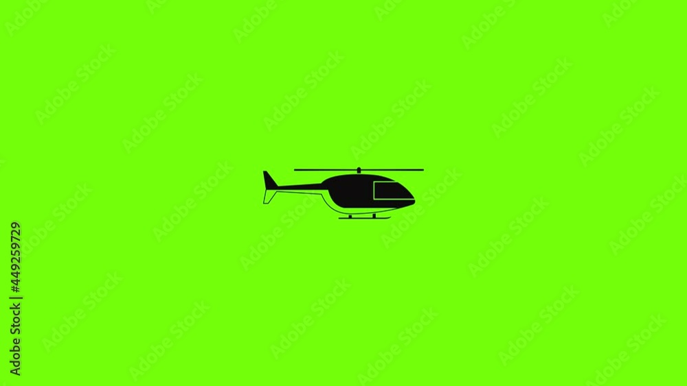 Poster hospital helicopter icon animation