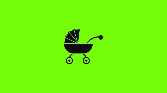 Baby carriage icon animation