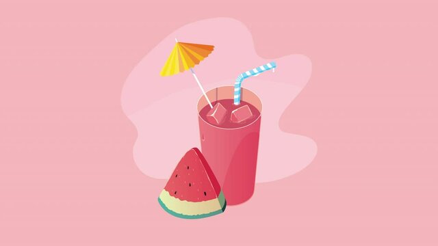 watermelon juice fruit cocktail drink