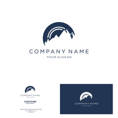 creative simple design logo mountain