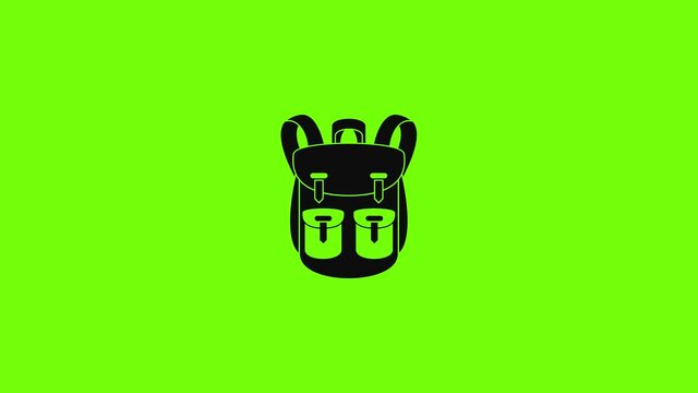 Climbing backpack icon animation
