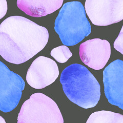 Modern watercolor abstract pattern, great design for any purposes. Seamless pattern with hand drawn stains. Watercolor abstract art background. Simple design. Modern creative template.	