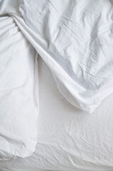 white linen for bed morning wallpaper and background,copy space