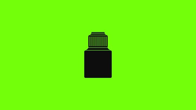 Vaping liquid bottle icon animation