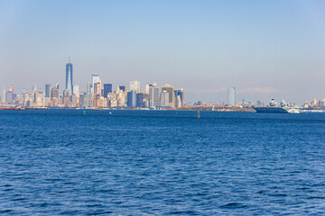 Fototapeta premium A picture of Manhattan skyline from Staten Island, NY, USA