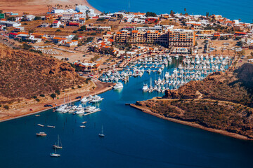 view of the port Marina at San Carlos, Sonora