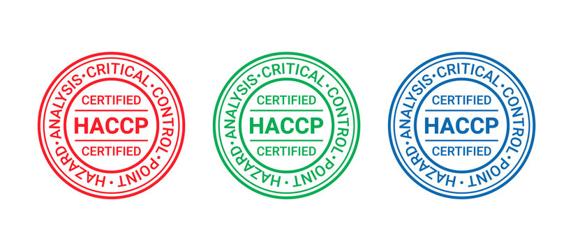 HACCP Stamp. Food Safety System Badge Icon. Vector Illustration.