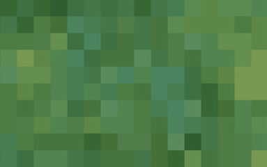 Abstract pixel green background. Geometric texture from green squares. Vector illustration