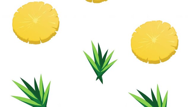 tropical pineapples fresh fruits pattern