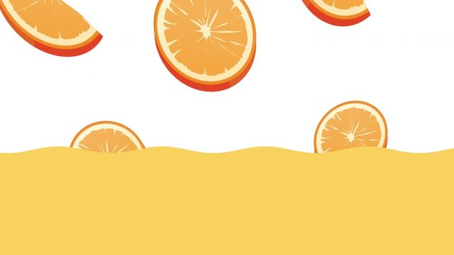 tropical oranges fresh fruits pattern and liquid