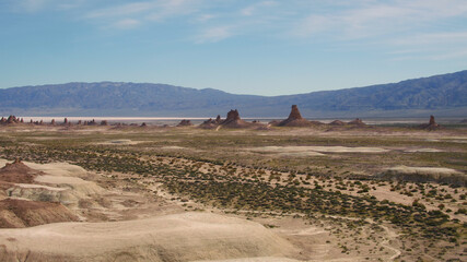 Trona Pinnacles Aerial Rock Landscapes, California