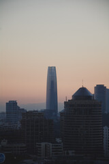 Fototapeta na wymiar Santiago de Chile Skyline in winter