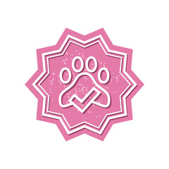 pet paw checkmark