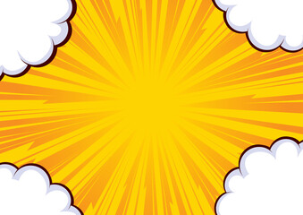 Pop art comic background, templat design.