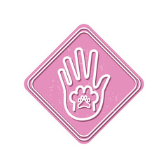 Obraz premium pet paw and hand