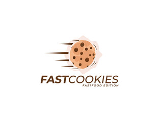 Cookies cake illustration logo design