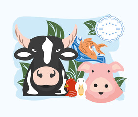 farm animals organic produce