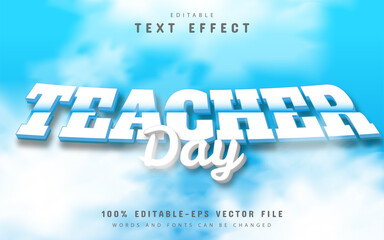 Teacher day text effect editable