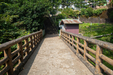 神奈川県伊勢原市、秦野市、厚木市の大山を登山している風景 Scenery of climbing Mt. Oyama in Isehara City, Hadano City, and Atsugi City, Kanagawa Prefecture.