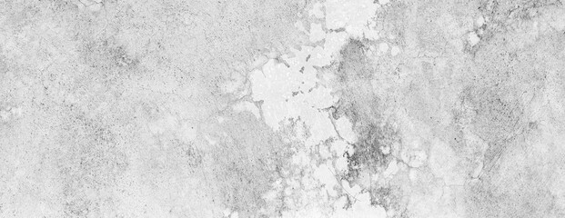 Panorama of White grey concrete texture, Rough cement stone wall, Surface of old and dirty outdoor building wall, Abstract nature seamless background