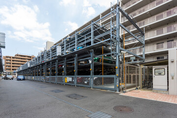 集合住宅の屋外立体駐車場