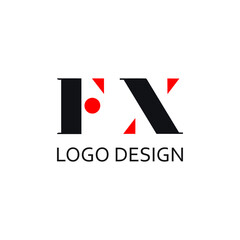 Letter fx for logo company design
