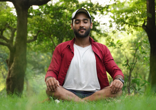 a man is doing meditation for anxiety