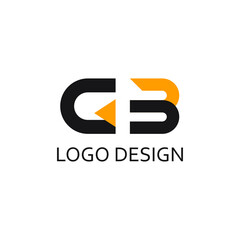 Letter gb for logo company design - obrazy, fototapety, plakaty