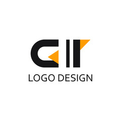Letter gi for logo company design - obrazy, fototapety, plakaty