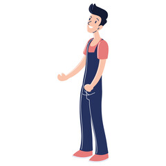 Fototapeta premium man in overalls