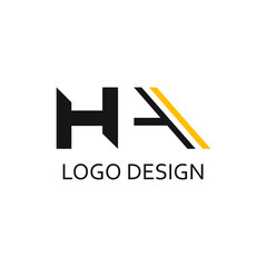 Letter ha for logo company design